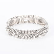 Tiffany & Co. Sterling Silver Somerset Mesh Bangle Bracelet