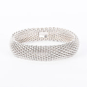 Tiffany & Co. Sterling Silver Somerset Mesh Bangle Bracelet