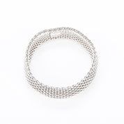 Tiffany & Co. Sterling Silver Somerset Mesh Bangle Bracelet