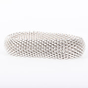 Tiffany & Co. Sterling Silver Somerset Mesh Bangle Bracelet