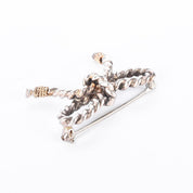 Tiffany & Co. Sterling Silver and 18K Gold Rope Bow Brooch