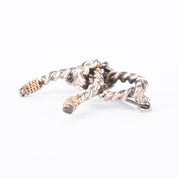 Tiffany & Co. Sterling Silver and 18K Gold Rope Bow Brooch