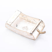 Sterling Silver & 18K Gold Mexican Engraved Two-Tone Belt Buckle