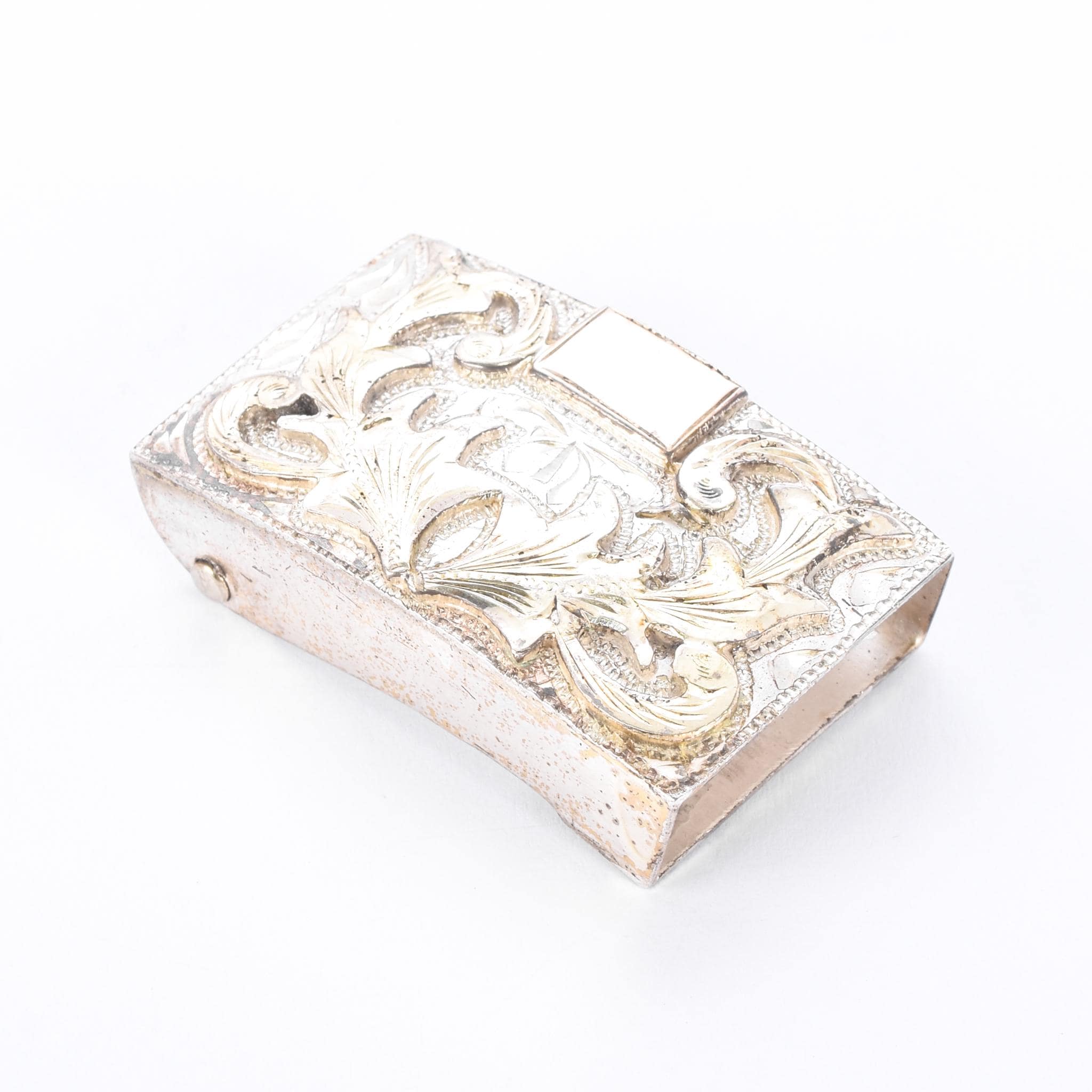 Sterling Silver & 18K Gold Mexican Engraved Two-Tone Belt Buckle