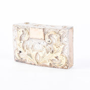 Sterling Silver & 18K Gold Mexican Engraved Two-Tone Belt Buckle