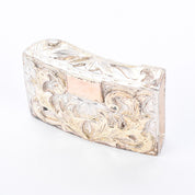Sterling Silver & 18K Gold Mexican Engraved Two-Tone Belt Buckle