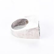 Sterling Silver Modernist Abstract Geometric Statement Ring