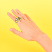 Sterling Silver Modernist Abstract Geometric Statement Ring