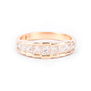 14K Gold Graduated Natural Diamond Engagement Ring