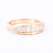 14K Gold Graduated Natural Diamond Engagement Ring