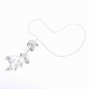 Sterling Silver Swirl Pendant Seashell Necklace with Charms