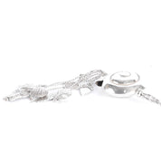 Sterling Silver Swirl Pendant Seashell Necklace with Charms