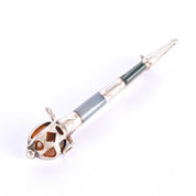 Sterling Silver & Agate Scottish Dirk Kilt Pin
