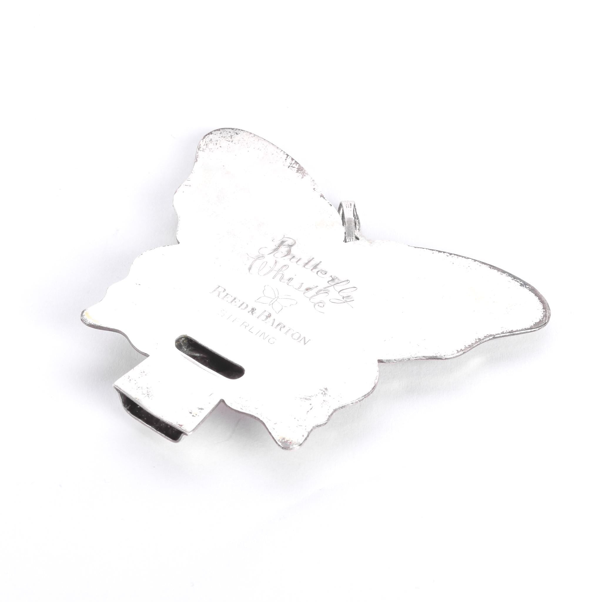 Reed & Barton Sterling Silver "Butterfly Whistle" Pendant