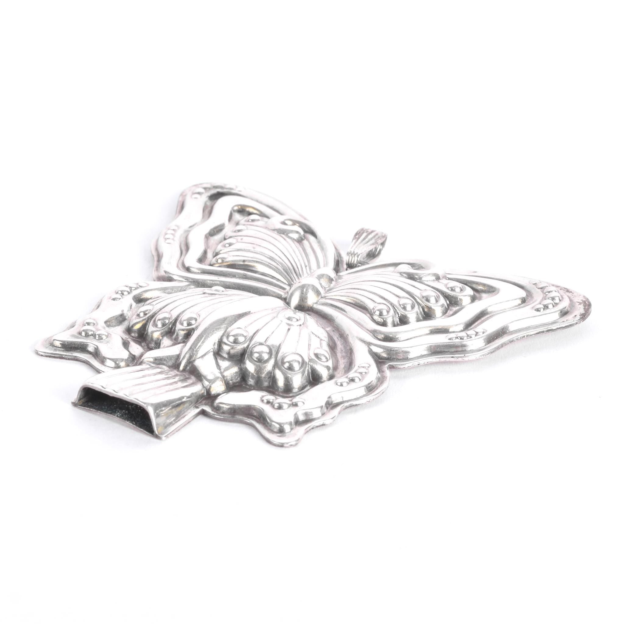 Reed & Barton Sterling Silver "Butterfly Whistle" Pendant