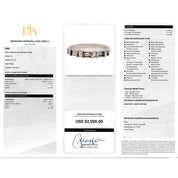 18K White Gold Natural Round and Baguette Diamond Wedding Band