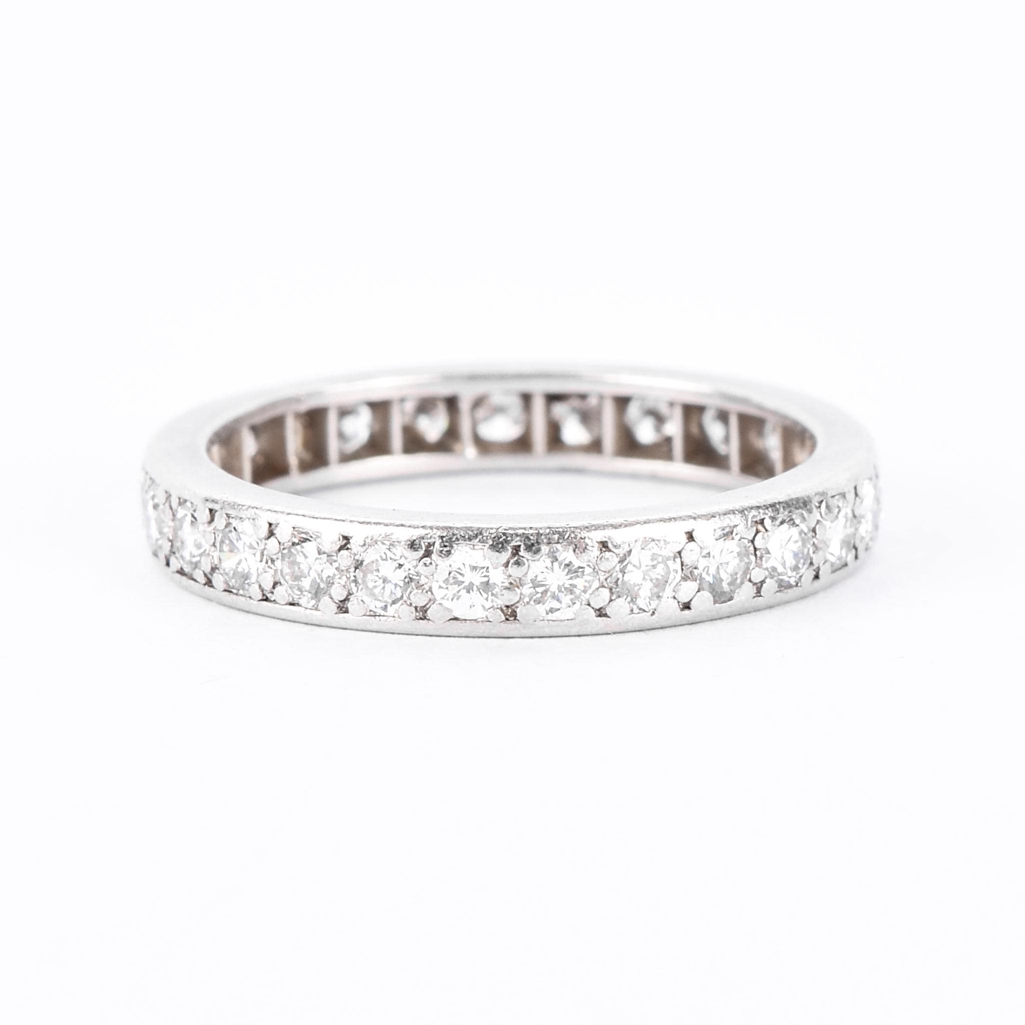 Platinum Twenty-Six Natural Round Diamond Eternity Band