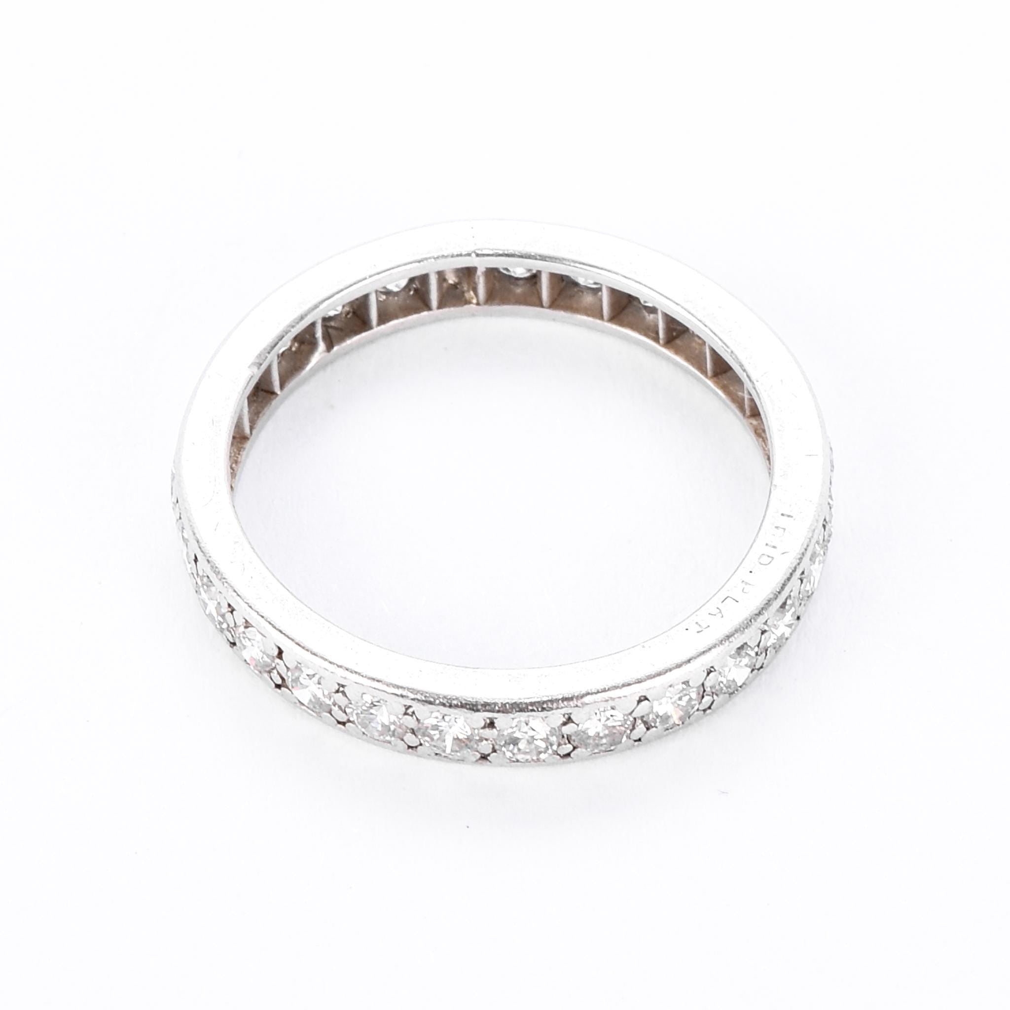 Platinum Twenty-Six Natural Round Diamond Eternity Band