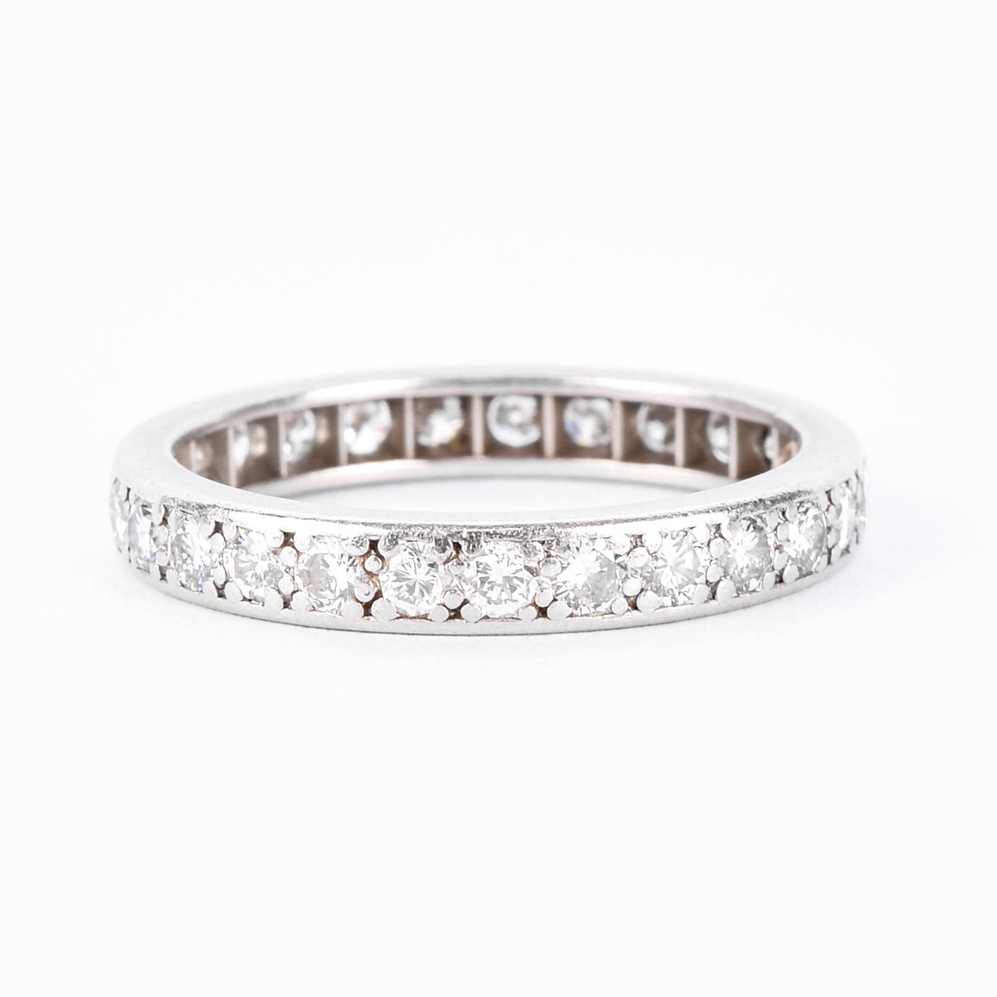 Platinum Twenty-Six Natural Round Diamond Eternity Band
