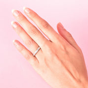 Platinum Twenty-Six Natural Round Diamond Eternity Band