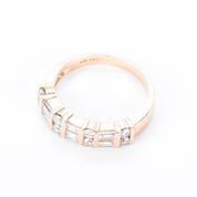 14K Gold 1.0 TCW Round & Baguette Natural Diamond Wedding Band