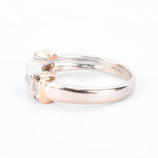 Two-Tone 14K Gold 0.30 TCW Channel-Set Natural Diamond Ring
