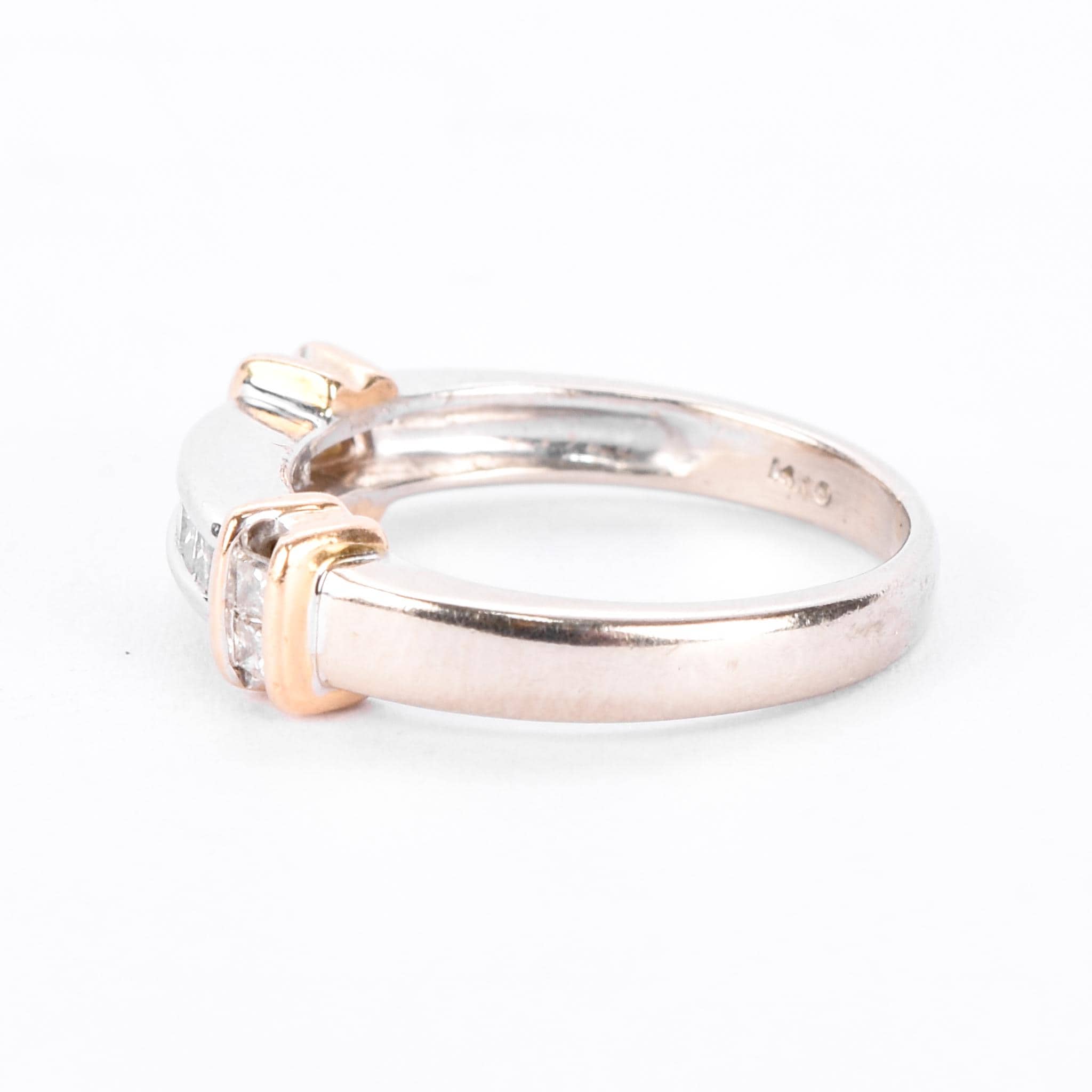 Two-Tone 14K Gold 0.30 TCW Channel-Set Natural Diamond Ring