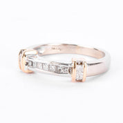 Two-Tone 14K Gold 0.30 TCW Channel-Set Natural Diamond Ring