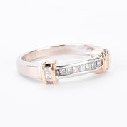 Two-Tone 14K Gold 0.30 TCW Channel-Set Natural Diamond Ring