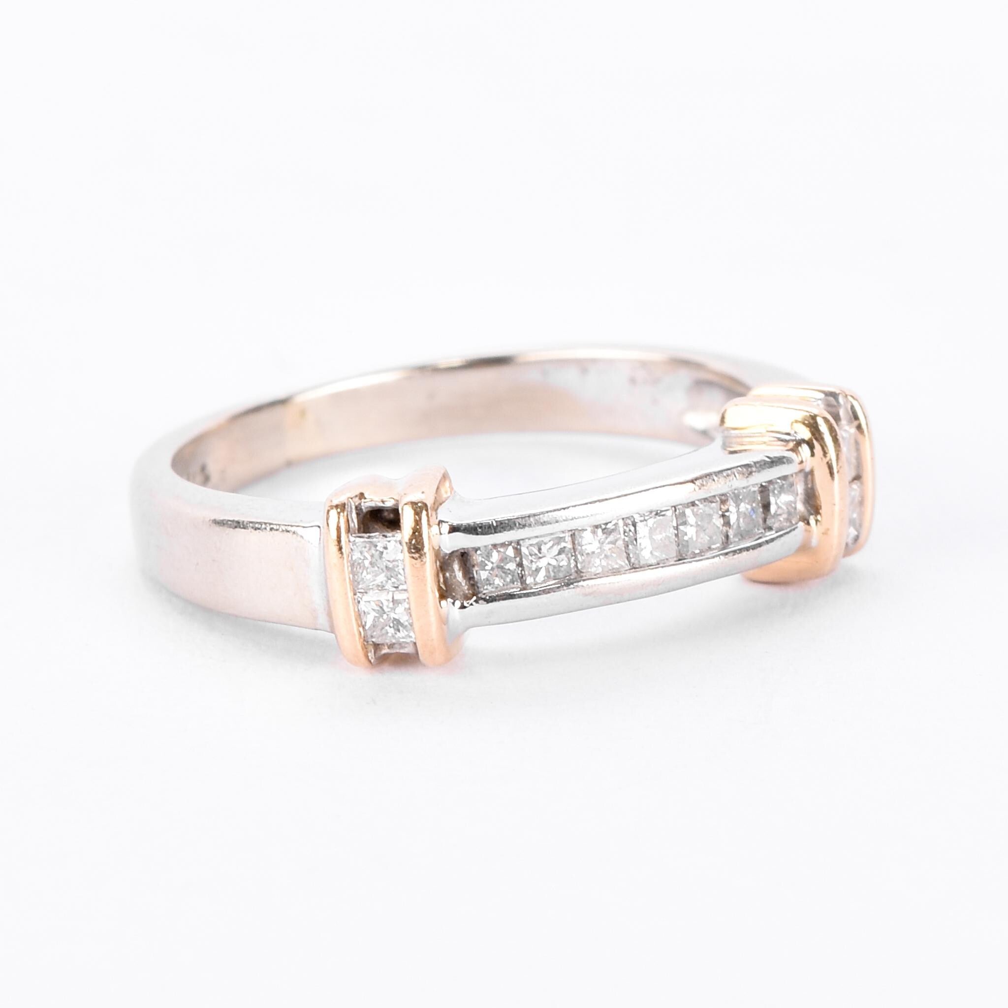 Two-Tone 14K Gold 0.30 TCW Channel-Set Natural Diamond Ring