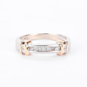 Two-Tone 14K Gold 0.30 TCW Channel-Set Natural Diamond Ring