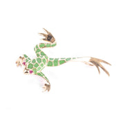 14K Gold & Ruby Leaping Frog Pendant
