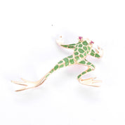 14K Gold & Ruby Leaping Frog Pendant