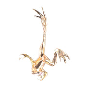 14K Gold & Ruby Leaping Frog Pendant