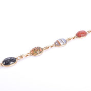 12K Gold Filled Multi-Gemstone Scarab Necklace