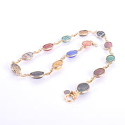 12K Gold Filled Multi-Gemstone Scarab Necklace