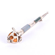 Sterling Silver & Agate Scottish Dirk Kilt Pin