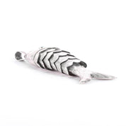 Taxco Sterling Silver Articulated Fish Pendant with Turquoise Eye