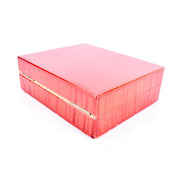 Vintage Elie Bleu Small Red Wood "Fruits" Luxury Jewelry Box