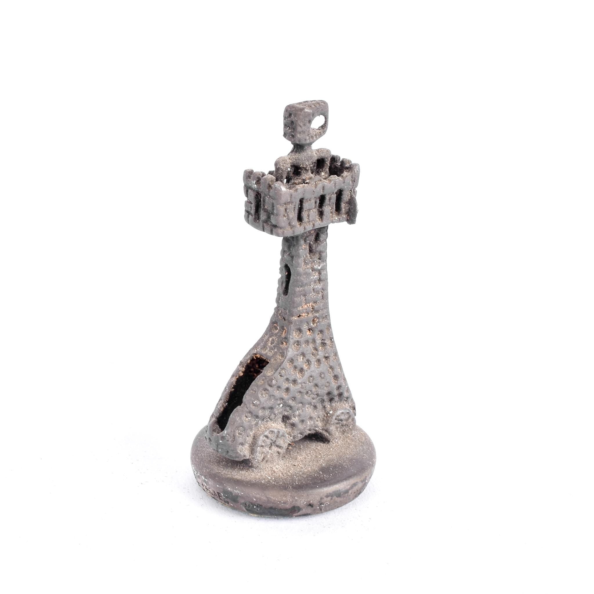 1955 Aharon Bezalel Modernist Sculptural Silver Chess Set in Original Box