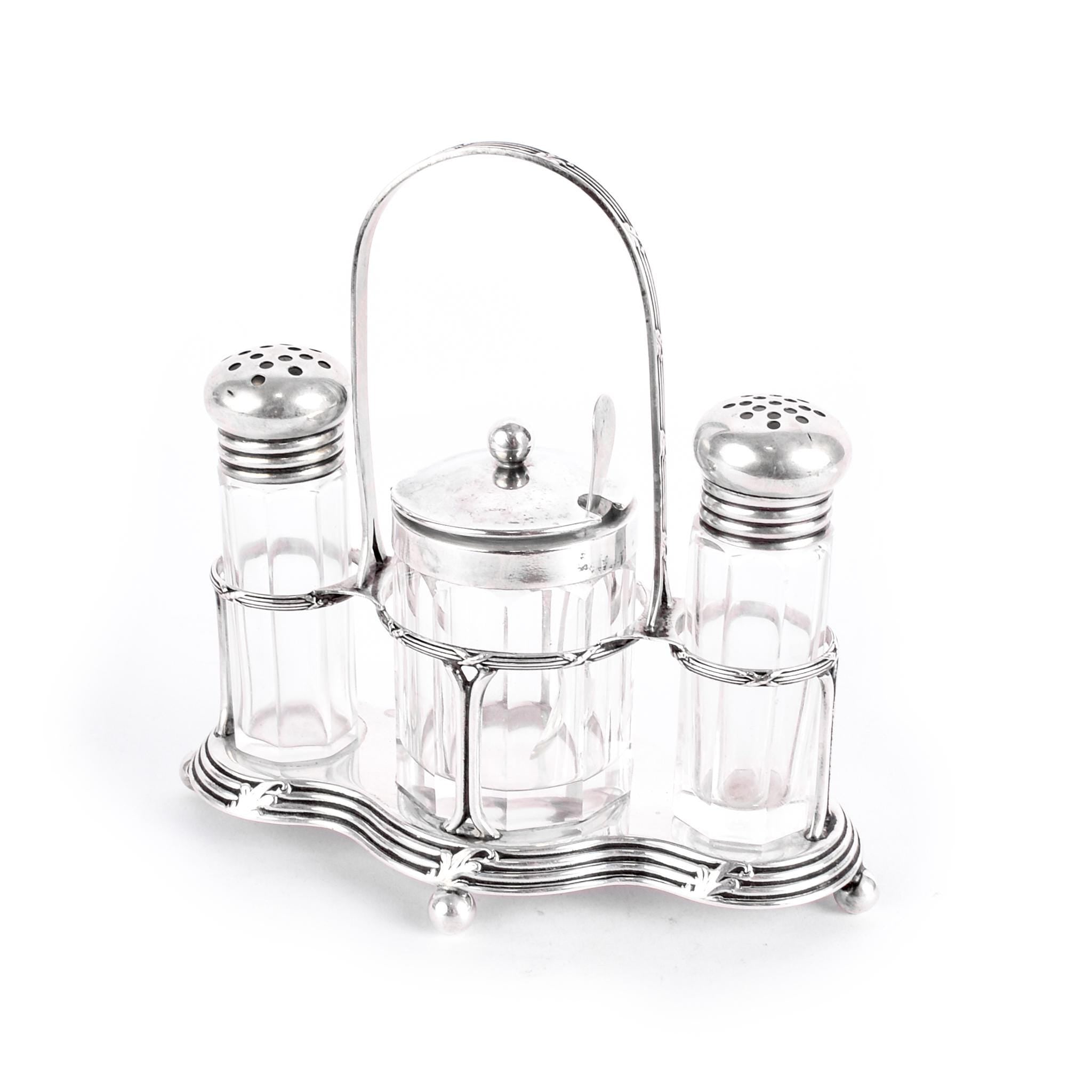 R. Wallace & Sons Sterling Silver Salt and Pepper Cruet Set