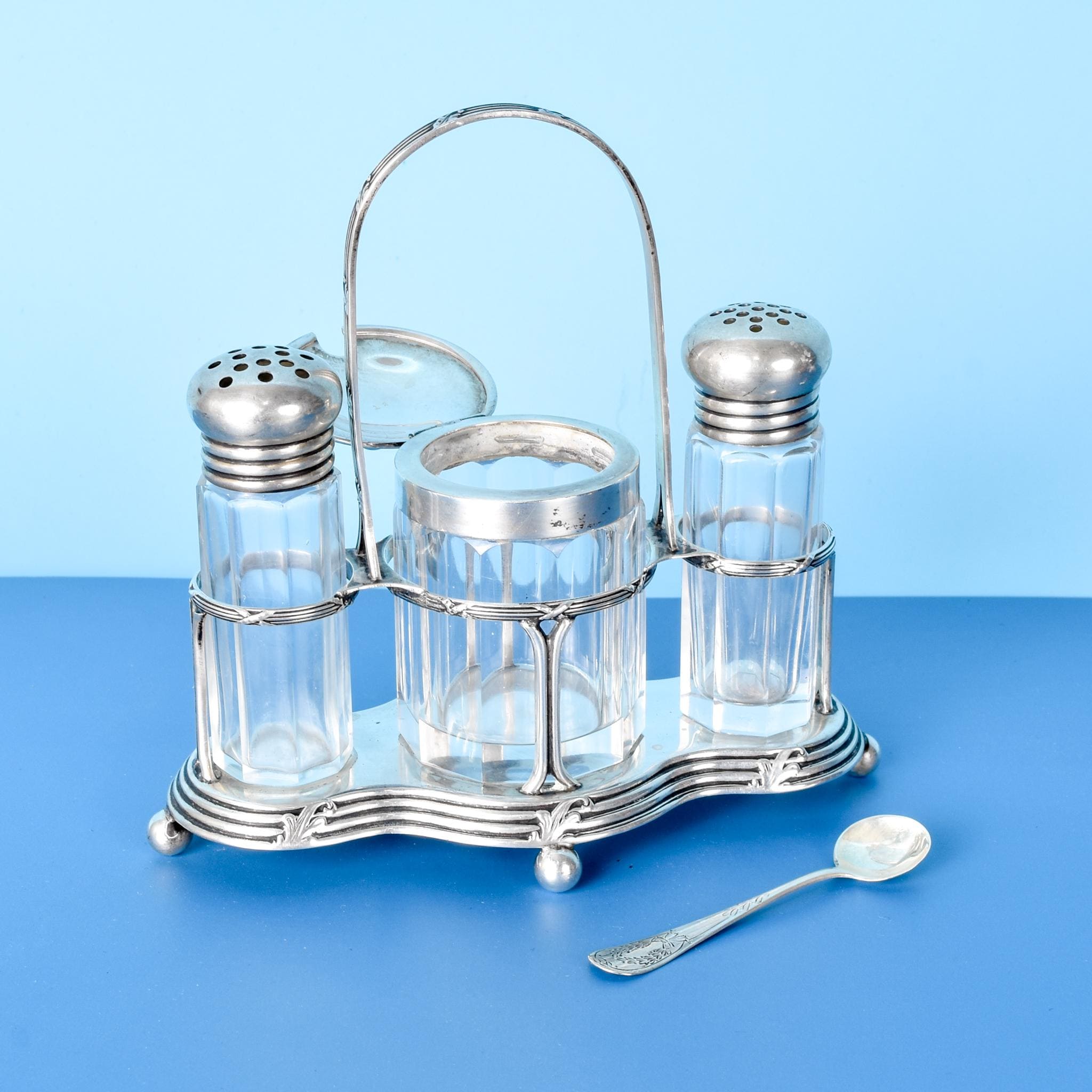 R. Wallace & Sons Sterling Silver Salt and Pepper Cruet Set