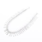 Sterling Silver Unique Swirl-Link Collar Necklace