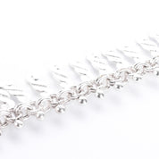 Sterling Silver Unique Swirl-Link Collar Necklace