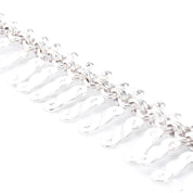 Sterling Silver Unique Swirl-Link Collar Necklace