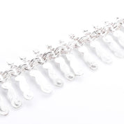Sterling Silver Unique Swirl-Link Collar Necklace