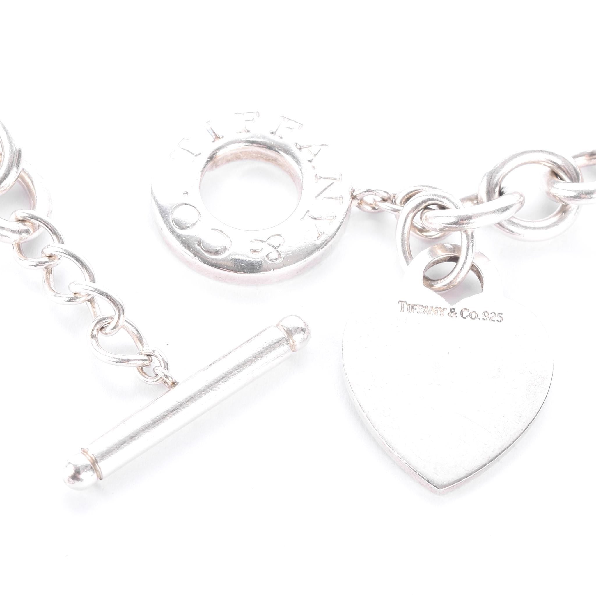 Tiffany & Co. Sterling Silver Heart Tag Toggle Clasp Necklace