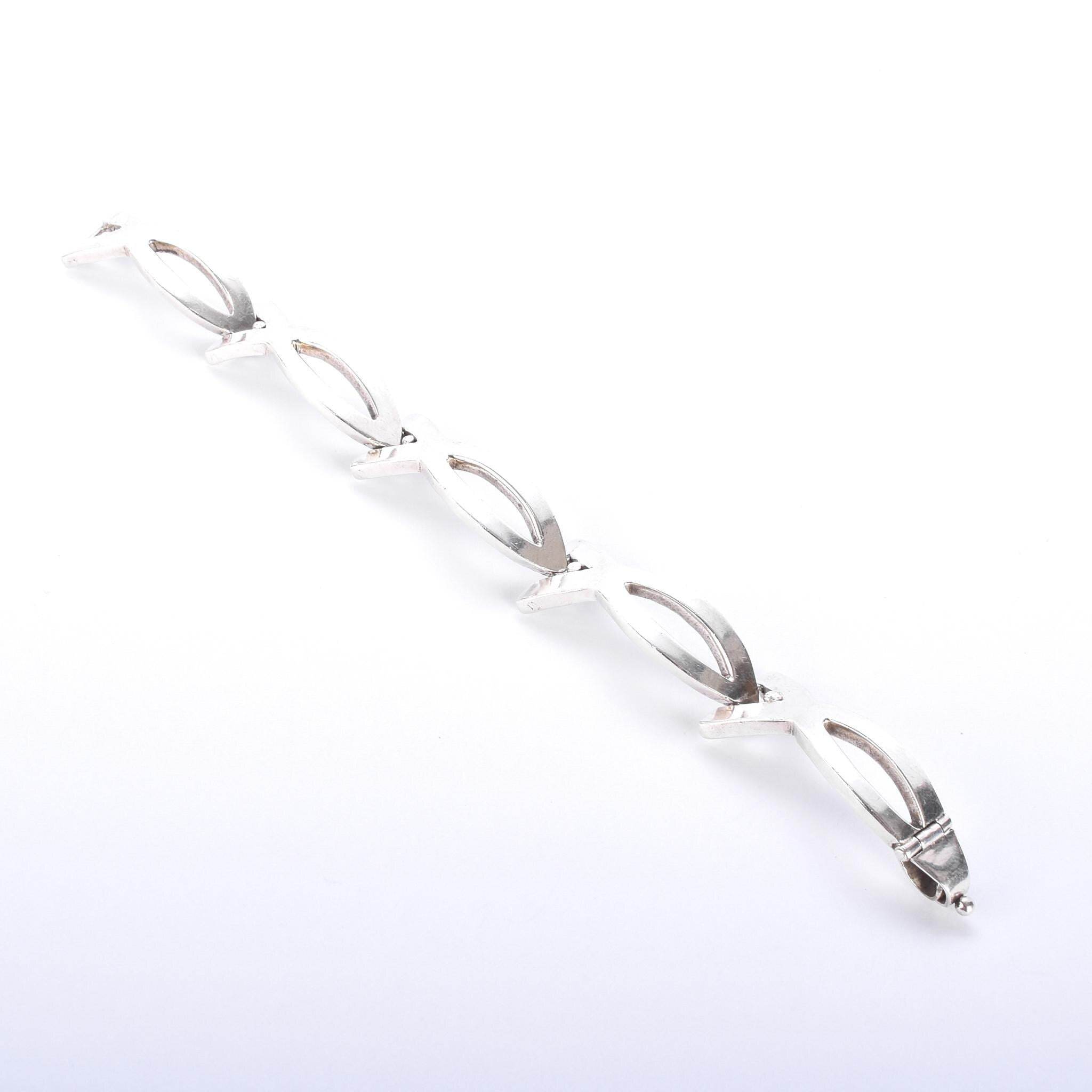 Sterling Silver Rancho Spratling Christian Ichthys Link Bracelet