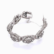 800 Silver Peruzzi Art Deco Filigree Floral Bracelet