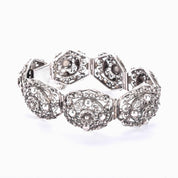 800 Silver Peruzzi Art Deco Filigree Floral Bracelet